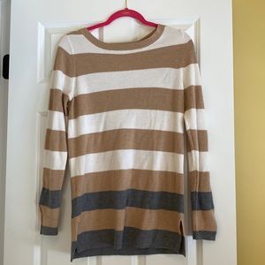 LOFT small tunic striped sweater